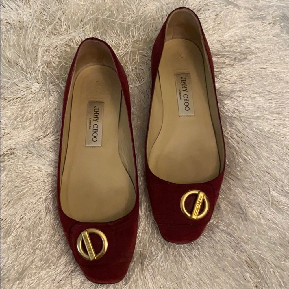 Jimmy Choo Suede Flats 37